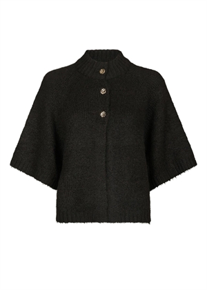 Benuta fluffy knit cardigan Dark Brown Neo Noir 
